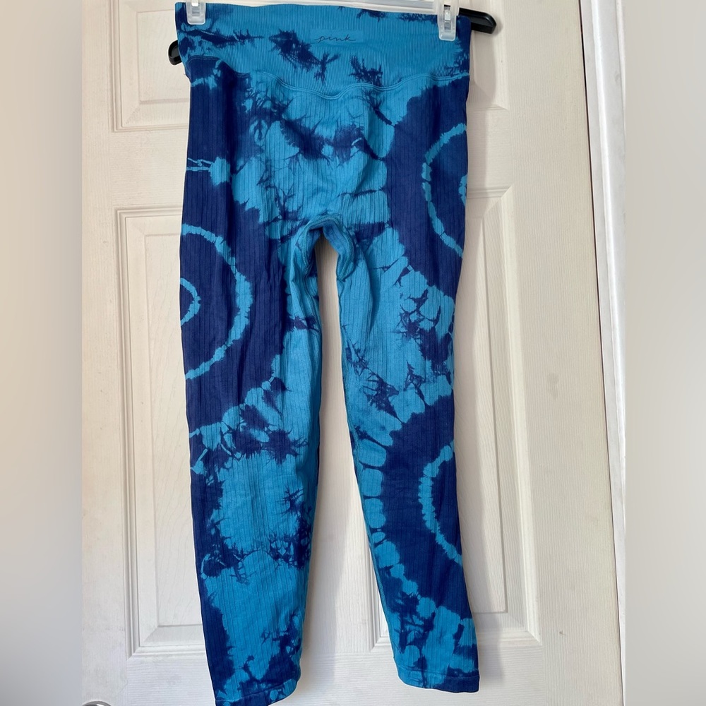 Victoria’s Secret High Waist Leggings Ocean Blue Spiral Tie Dye